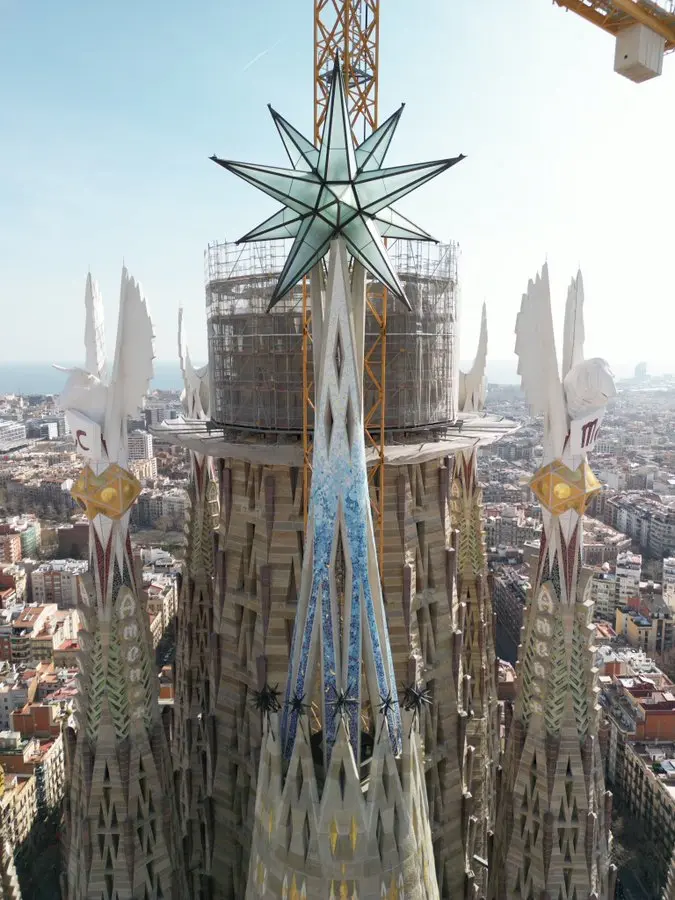 Sagrada Família tower of the Virgin Mary inaugurated